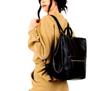 NWT- Fawn Design Square Diaper Bag- Gray/Gray with stroller hooks